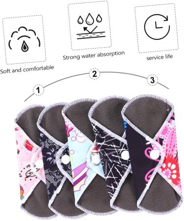 Lurrose Sanitary Napkins Set - Bamboo Washable Menstrual Pads | Eco-Friendly Incontinence Cloth - 1 Set - Buy Online on GoSupps.com
