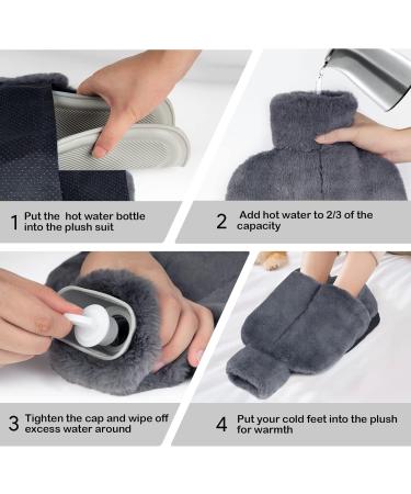 Electricity-Free Foot Warmer - Large Hot Water Bottle & Heated Slippers for Adults and Kids | Comfort for Cold Feet - Buy Online on GoSupps.com