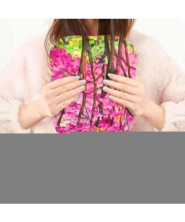 NAANLE 1L Hot Water Bottle with Lid - Cherry Blossom Oil Painting | Back Pain Relief & Hot Cold Therapy - Buy Online on GoSupps.com