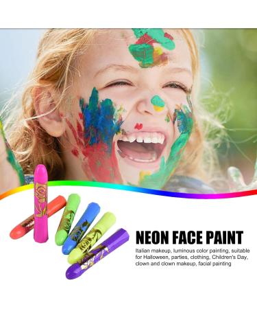 Glow in the Dark Skin Paint | Black Light Sticks | Washable Pencil Sticks for Masquerade Makeup Halloween Birthday Outdoor Club Party for Adults and Kids - Buy Online on GoSupps.com