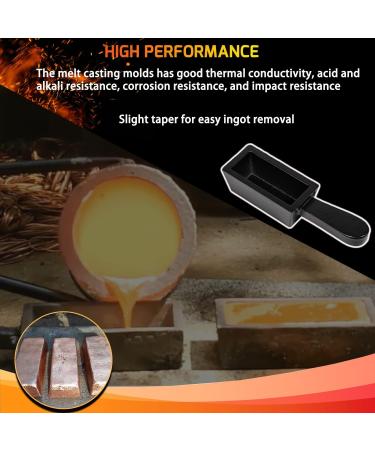 Bzsunway 25 oz Cast Iron Ingot Mold for Melting & Casting Gold, Silver, Aluminum, Copper, Brass - Buy Online on GoSupps.com