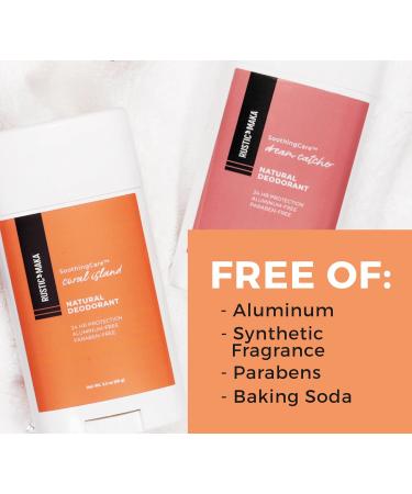 Rustic MAKA Natural Deodorant Coral Island Aluminum-Free Paraben-Free No Baking Soda Deodorant Magnesium Synthetic Fragrance-Free Cruelty-Free - Buy Online on GoSupps.com