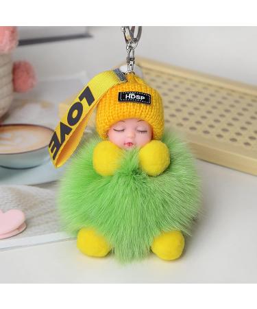 Anesthesia Key Rings with Sleeping Car Pompom | Baby Trailer Keychains | Stylish Handbag Accessories - Buy Online on GoSupps.com