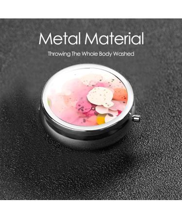 Shop Pink Paper Cutting Round Pill Box | 3 Compartments Portable Travel Organizer for Purse & Pocket - Ideal for International Shipping - Buy Online on GoSupps.com