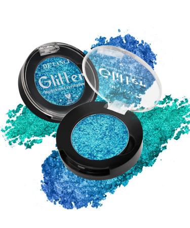 Metallic Duo-chrome Eyeshadow Makeup High Pigment Blue Purpul Green Multichrome Eyes Shadows Shimmery LongWear Gorgeous Color Bright and Vibrant Glitter Eye Shadow No Creasing Talc Free Blue Green #3e