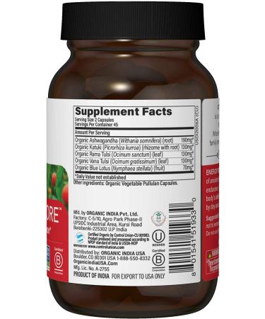 Organic India Energy Restore - Daily Stamina & Resilience 90 Veg Caps - Buy Online on GoSupps.com