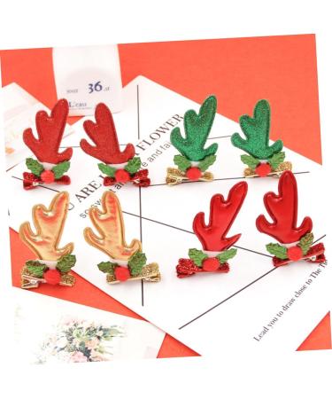 FRCOLOR Reindeer Antlers Hair Clips Pairs girls Christmas barrette clips girls barrettes decoration hairpin Christmas Reindeer Antlers Headband headgear Miss three-dimensional Gold powder - Buy Online on GoSupps.com