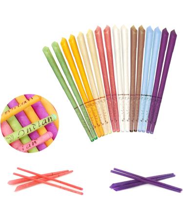 Pack of 16 Ear Candles for Cleaning & Wax Removal - 8 Colors + 6 Protective Discs - Buy Online on GoSupps.com