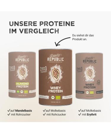  Harvest Republic HARVEST REPUBLIC Organic Whey Protein Powder with Chocolate Flavor 750g | Whey Protein | Whey Protein for Muscle Development | Up to 20g of Protein per Serving | - Buy Online on GoSupps.com