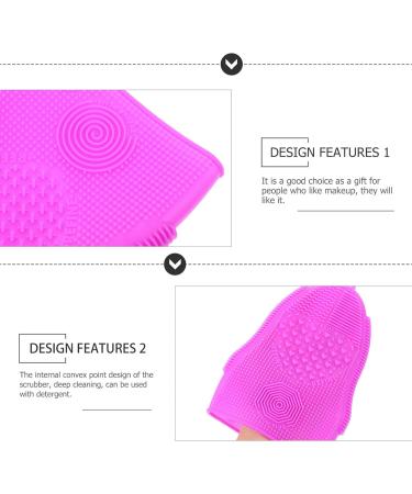 KALLORY Silicone Cleaning Gloves & Exfoliator Brush - Soft Face Cleansing Tools for Home Skin Care (Purple - Buy Online on GoSupps.com