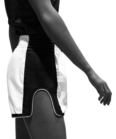 Faitex Slim Cut Muay Thai Boxing Shorts - White (Large) - Buy Online on GoSupps.com