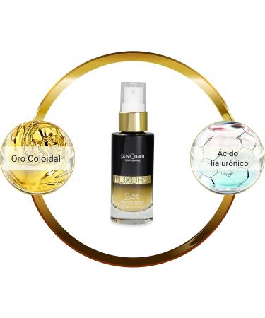 Postquam - Luxury Gold | 24K Serum with Moisturising and Tensor Effect and Hyaluronic Acid for all Skin Types - 30 Ml - Buy Online on GoSupps.com