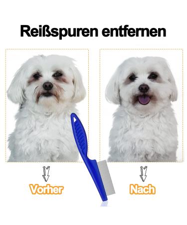 3-Piece Cat & Dog Flea Comb Set - Stainless Steel Pet Care Combs for Flea & Lice Removal | Effective Tear Stain Remover - Buy Online on GoSupps.com