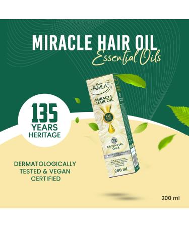 Dabur Amla Miracle Oil - 200ml | Infused With 22 Ayurvedic Essential Oils | Suitable For All Hair Types | Dermatologically Tested & Vegan Certified - Buy Online on GoSupps.com