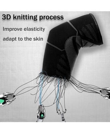 GIRYES 2-Piece Elbow Brace Set for Men and Women - Compression Sleeve for Tennis Elbow, Golfers Elbow, Weightlifting - Size M, Black Grey - Buy Online on GoSupps.com