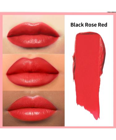 Matte Finish Lipstick | Black Rose Sweat-Resistant Foundation for Makeup - Smudge-Proof Lipstick - For Beauty Travel Daily Wear Evening Wear Women Girls - Buy Online on GoSupps.com