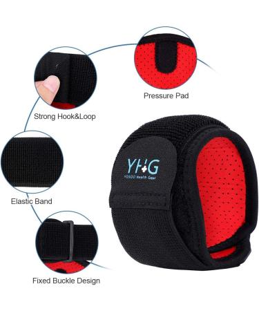 Tennis Elbow Brace with Compression Pad - Support Strap for Tendonitis, Golfers Elbow - Men and Women - Buy Online on GoSupps.com