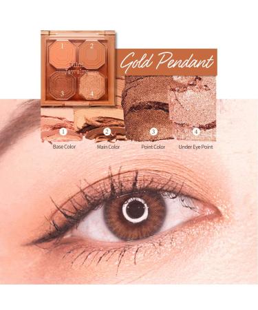 Etude House Play Color Eyes Mini Jewelry 1 Gold Pendant Eyeshadow Palette - 4 Glitter, Shimmer, and Matte Shades | Long Lasting Korean Makeup - Buy Online on GoSupps.com