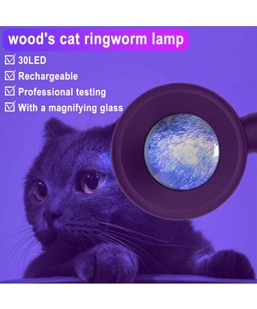 HUHKOUAE Wood's Lamp UV Black light Detector Portable With magnifying glass and Focus light halo for Analyzing Skin Vitiligo Detect Dog/cat Ringworm Detect pet Urine Detect Foodis moldy Detect - Buy Online on GoSupps.com