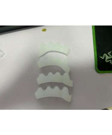 Silicone Toe Separators (2 Pair) - Toe Straighteners and Spacers for Curled, Overlapping Toes - Toe Stretcher for Toe Relief and Foot Restoration - White - Buy Online on GoSupps.com