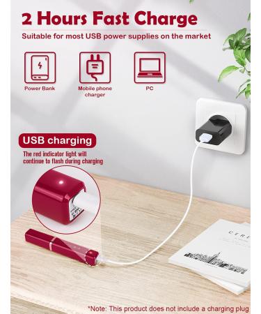 Heated Eyelash Curler USB Rechargeable Electric Eyelash Curler for Quick Natural Curling Long-Lasting Eyelashes Curl Tool Valentine's Gifts for Women (Heated Eyelash Curlers Rose Red) wml-c rose red - Buy Online on GoSupps.com