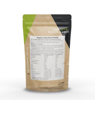 Organic Spirulina Powder 500g - Vegan Friendly Superfood - Buy Online on GoSupps.com