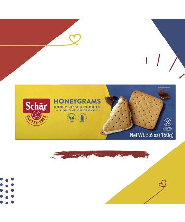 Schar Honeygrams - Gluten-Free & Non-GMO - No Lactose, Wheat, or Preservatives - 5.6oz 2 Pack - Buy Online on GoSupps.com