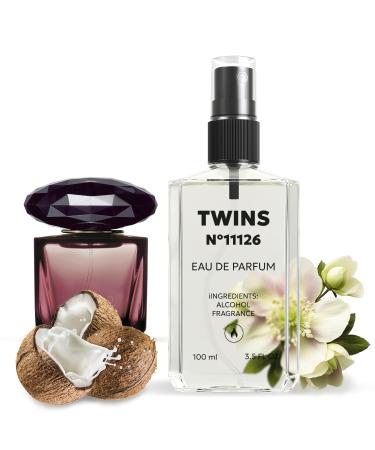 TWINS Impression of Crystal Noir | Perfume for Women Eau de Parfum | No.11126 | 3.4 Fl Oz / 100 ml Versace Crystal Noir Impression