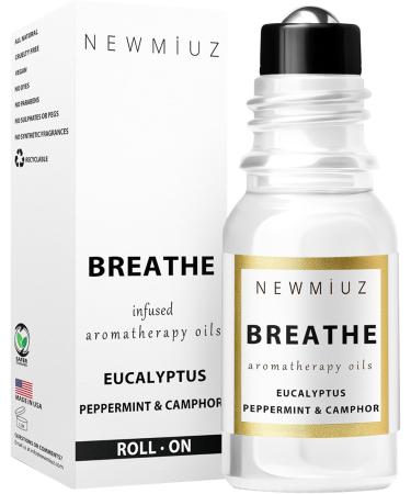 Breathe Easy Roll-On: Peppermint Eucalyptus Camphor Essential Oil for Stress & Sinus Relief | Perfect Gift & Stocking Stuffer | Made in USA - Buy Online on GoSupps.com