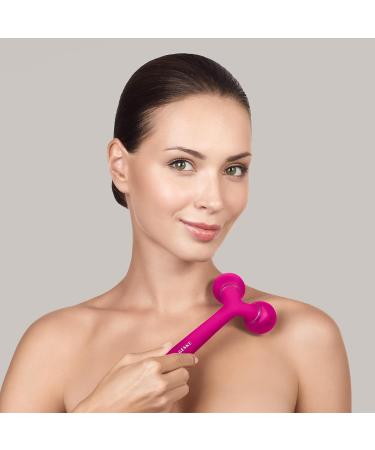 Geske SmartAppGuided Sonic Facial & Body Roller | 4-in-1 Dermaroller Device for Face & Body | Professional Facial Scooter | Defines & Shapes Skin in Magenta - Buy Online on GoSupps.com