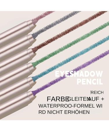  Veeteah Set of 6 shimmering eyeshadow pencils - Glittery cream - Waterproof - For cream eyeshadow - Long-lasting - Buy Online on GoSupps.com