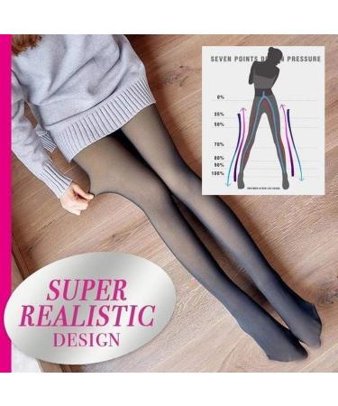 Thermo Fleece Leggings for Women - High Waist Stretch Pants | Warm Plush Tights - Ideal for Cold Weather -5 to 10 - Gray - Buy Online on GoSupps.com