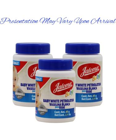 Jaloma Baby White Petrolatum Diaper Rash Prevention & Skin Softening 3-Pack - 2.11 Oz Jars - Buy Online on GoSupps.com