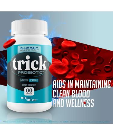 Blue Salt White Salt Trick Probiotic - Our Best Probiotics for Men - Promote Heathy Microbiome - Gut Health Once Daily Men's Probiotic - 40 Billion Mens Prostate Probiotics - Buy Online on GoSupps.com