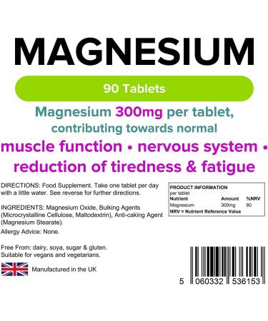 Lindens Magnesium Oxide 500mg Double Pack - 180 Tablets Mineral Supplement - Buy Online on GoSupps.com