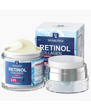 Retinol Cream For Face Retinol Face Moisturizer Anti Wrinkle Cream for Face Retinol Day & Night Cream Moisturizer with Vitamin E Anti -Aging Collagen Retinol Hyaluronic Acid Face Cream 1.7 Oz