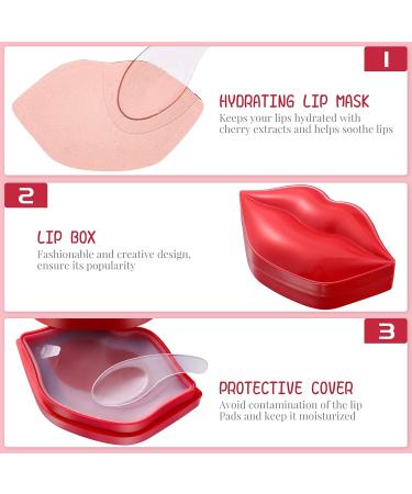 EXCEART 20pcs Cherry Lip Mask - Hydrating Lip Gel Pads for Women | Moisture & Nutrition Essence for Soft Beautiful Lips - Buy Online on GoSupps.com