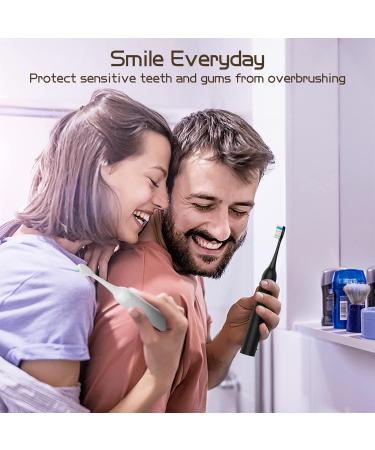 2 Pack Quiet Electric Toothbrushes - Rechargeable Sonic Power, 8 Bristles, 4 Modes, 48000 VPM Motor, Waterproof, Smart Timer, Wireless Charging - 100 Days of Use - Buy Online on GoSupps.com