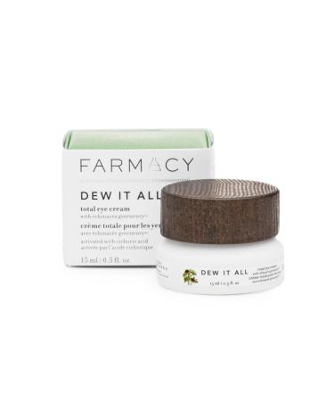 Farmacy Dew It All Total Eye Cream - Moisturizing Under Eye Cream for Lines & Wrinkles 0.5 Fl Oz (Pack of 1) Echinacea GreenEnvy