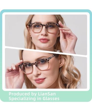 LianSan Bifocal Reading Glasses for Women - Stylish Top Clear Blue Light Blocking Readers Pink Tortoise Spring Hinge - 1.50 Magnification - Buy Online on GoSupps.com