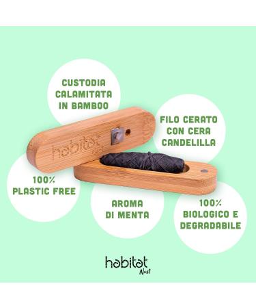 Eco-Friendly Habitat Nest: Bamboo Carbon Fiber Candle Wax 30m Mint Flavor Biodegradable Plastic-Free - Buy Online on GoSupps.com