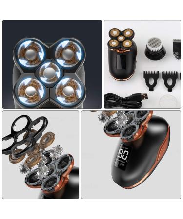 1 Pc Multifunctional Electric Razor Beard Trimmer - 5 Head Rotary Shaver for Men | Ideal Grooming Tool for Beard & Body - Buy Online on GoSupps.com