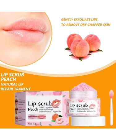 Peach Lip Scrub Lightens Lip Lines Hydrates Removes Dead Skin Glows Moisturises & Rejuvenates Lip Scrubs - Buy Online on GoSupps.com