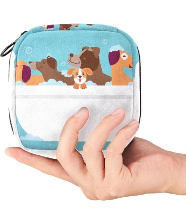 Blue Dog Sanitary Napkin Storage Bag | Menstrual Cup & Makeup Organizer for Girls | Portable & Multicolored - HomeDecorZone - Buy Online on GoSupps.com