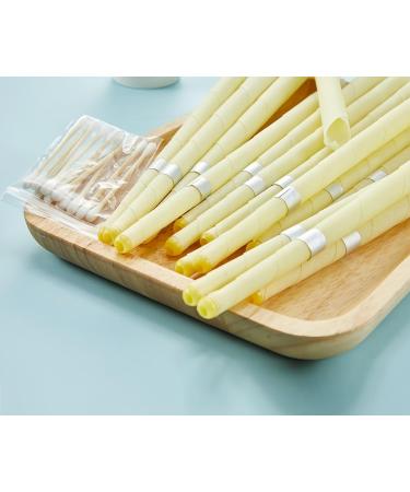 Rimiko Ear Candles Set - 12 Natural Organic Beeswax Candles for Ear Cleaning & Wax Removal | Includes Protective Panes & Cotton Swabs - Buy Online on GoSupps.com