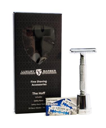 Hoff Double Edge Safety Razor by Luxury Barber | Best Wet Shaving Starter Kit Gift Set for Men - International Shipping Available - Buy Online on GoSupps.com