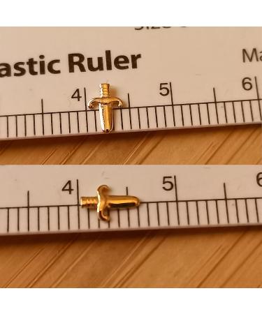 Chamon 8K Solid Gold Tooth Gems Dagger Shape Sword Design Tiny Micro Gothic Punk Teeth Ornament Hip Hop Style Accessory for Men and Women - Buy Online on GoSupps.com