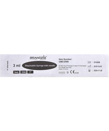 3ml Syringe with Needle - 23G  1" Needle 50-Pack - Buy Online on GoSupps.com