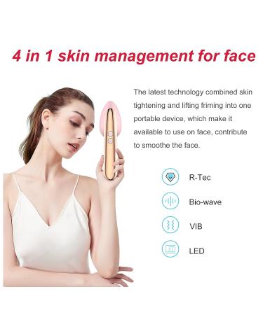 4-in-1 Facial Skin Tightening Massager for Firming & Rejuvenation - Ideal Gift for Mom (Pink) - Buy Online on GoSupps.com