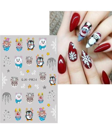 Christmas Nail Stickers 9 Sheets Self-Adhesive Nail Decal Elk Nail Art Decoration Design Supplies - Buy Online on GoSupps.com